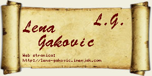 Lena Gaković vizit kartica